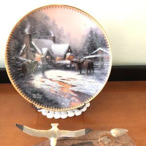 THOMAS KINKADE "A CHRISTMAS WELCOME GATHER AT OUR HOME1997 PLATE & CERT.IFICATE